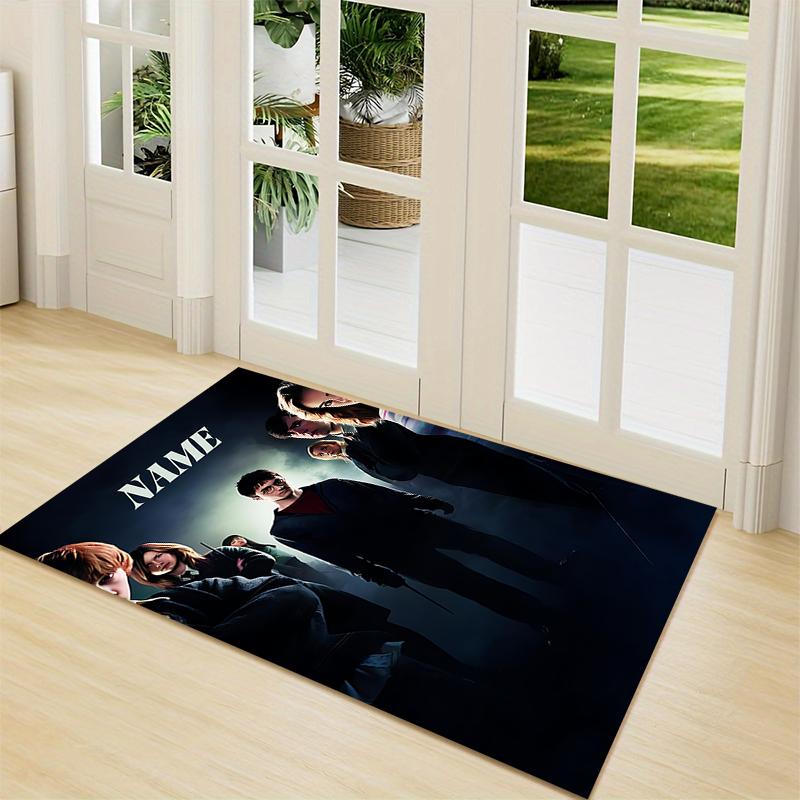 Custom Name "Harry Potter White Owl" Carpet Rug Customizable Soft Washable Anti-Slip Home Living Room Sofa Mats Personalized Rug. 090976