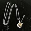 Rock Electric Guitar Music Note Pendant Male Retro Niche Punk Style Design Hip Hop Handsome Personality Men Necklace Women