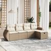VidaXL Garden Lounge Set with Cushions 5 Pcs, Patio Sofas, Patio Furniture Set, Outdoor Furniture, Beige 3264084
