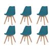 Day and Night - Day and Night Dining Chairs 6 Pcs Turquoise Plastic