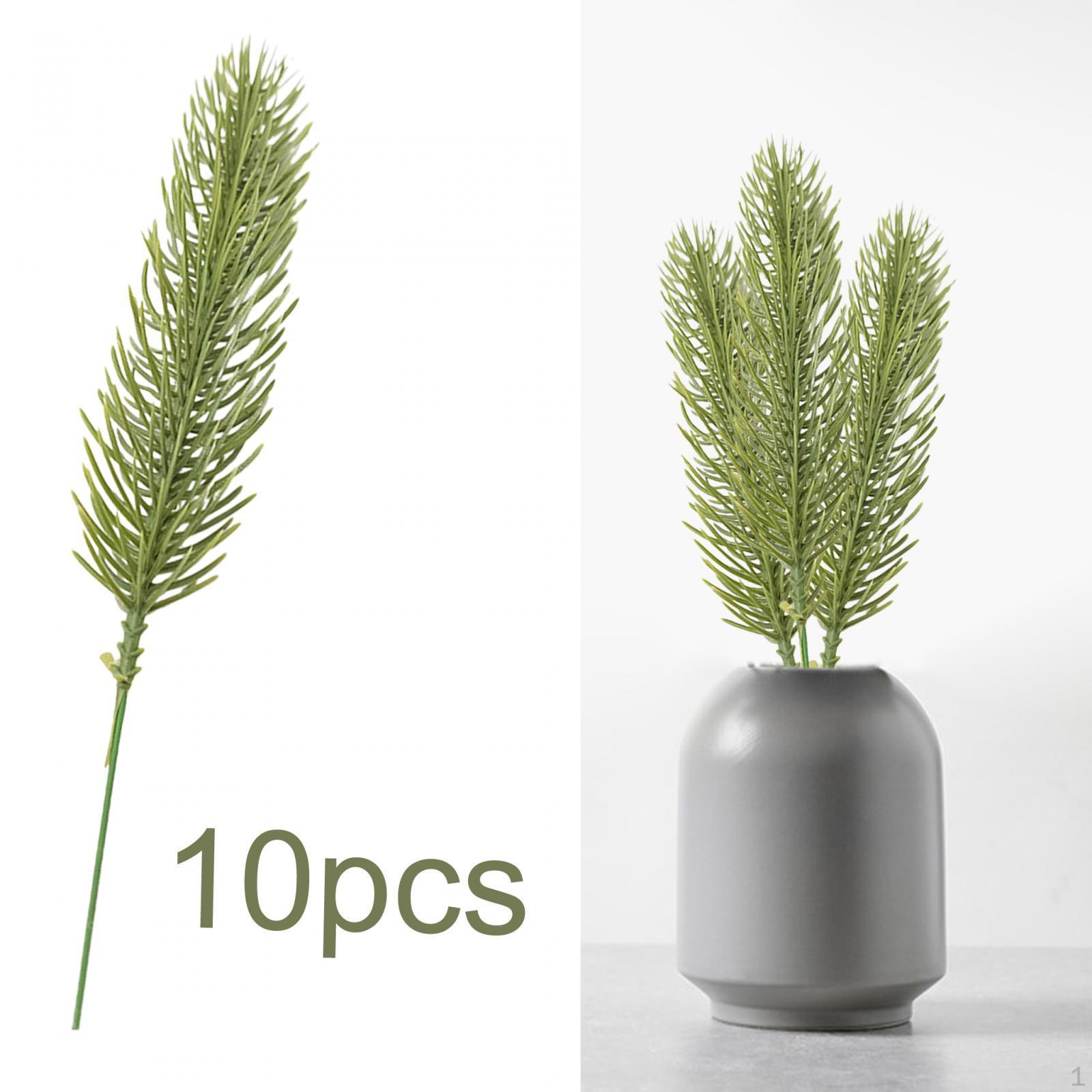 

10 шт. искусственные сосновые ветки поддельные зеленые растения DIY венок гирлянда украшения елки