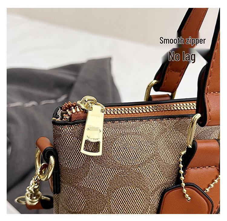 Dámská klasická taška tote a crossbody s květinovým potiskem a velkou kapacitou