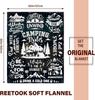 130x150cm Flanell Heim-Wärmedecke Wohnmobil Camping Reise Schwarz-Weiß Bedruckte Decke Büro Wohnheim Mittagspausen-Decke
