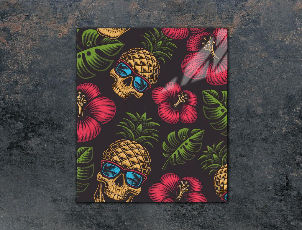 SZKLANA DESKA DO KROJENIA 45x52 ANANAS