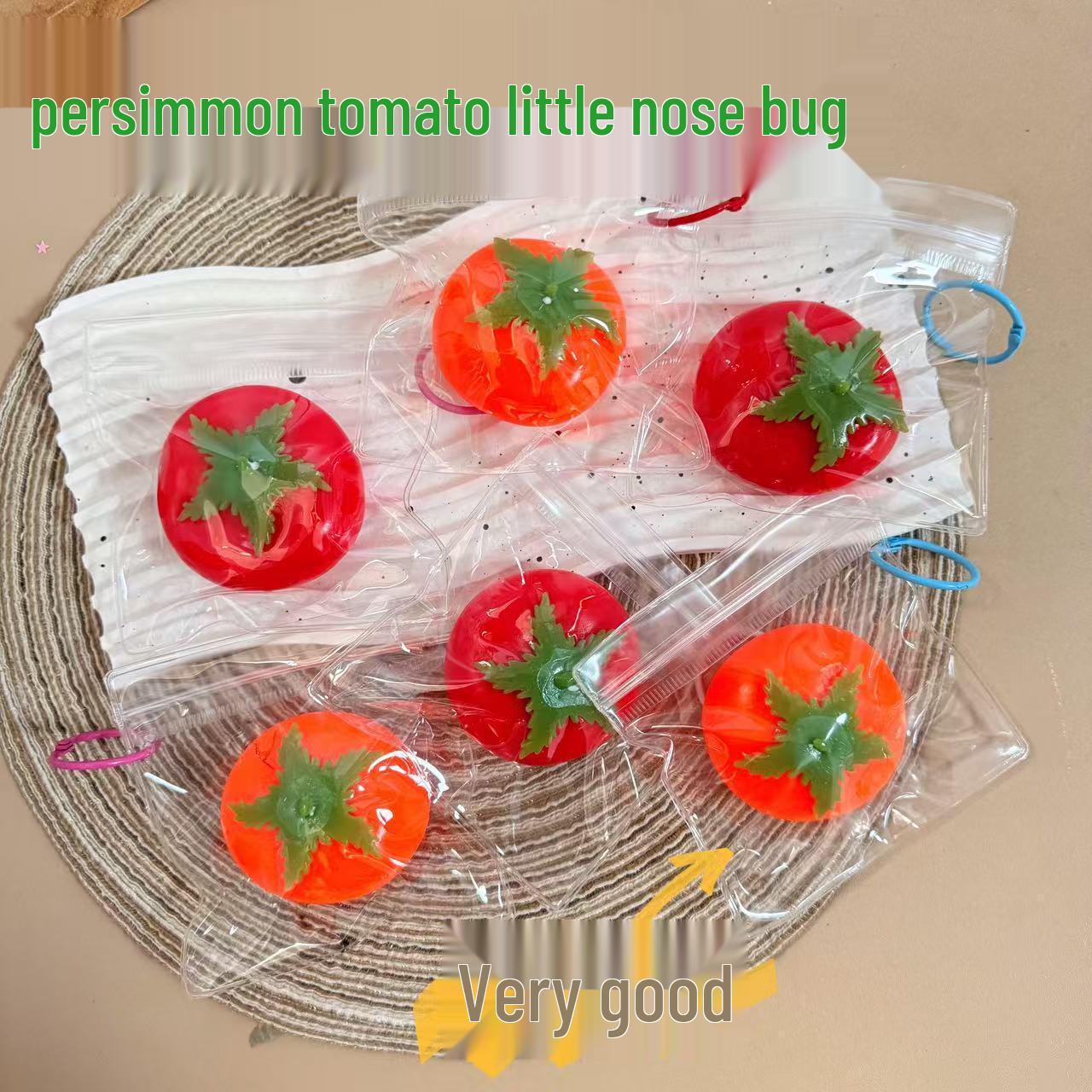 

Tomato Persimmon Simulated Fluid Bag Toy - Stress Relief for Children