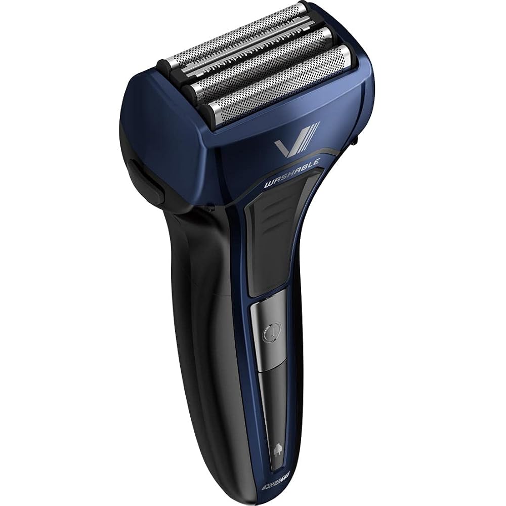 Japanese Product IZUMI Electric Shaver Solid Series 4-Blade Washable Blue (Includes Replacement Blade + 1 Unit)
