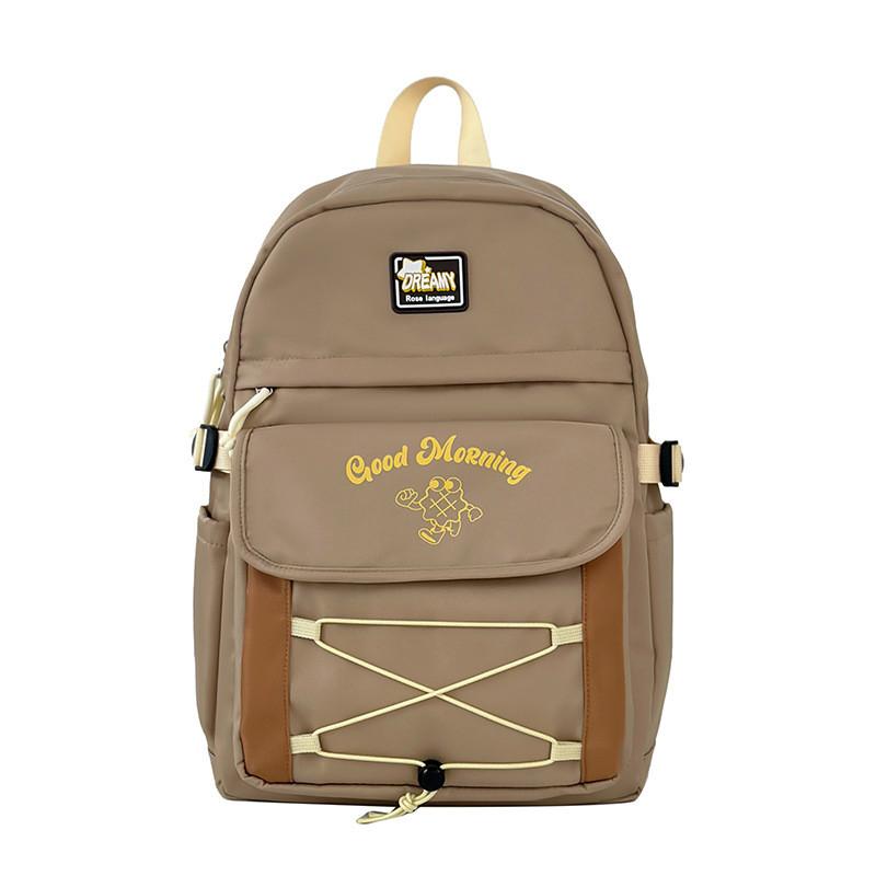 Morning Letter Good Print School Backpack With Breathable Design Schoolbag Gift