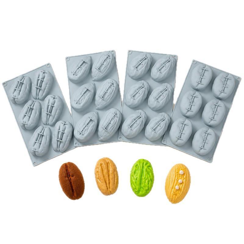 Food Grade Silicone Walnut Shaped Baking Mold Nonstick Easy Release For Chocolate Candy Dessert Making