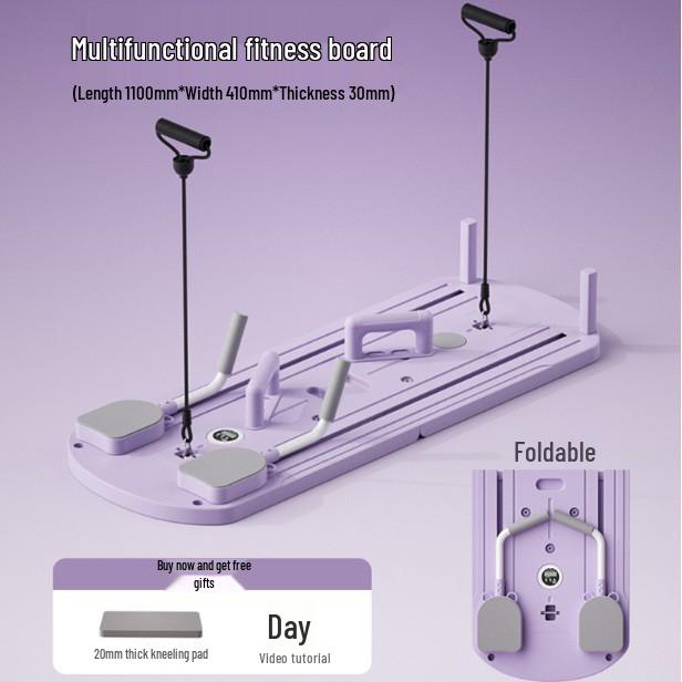 Foldable Multifunctional Fitness Board: Ab Trainer, Chest Muscle Trainer & Pilates Plank Device