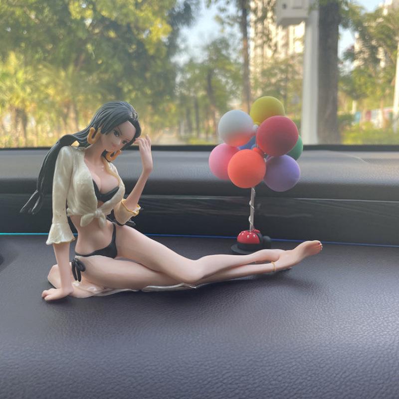 Premium Anime Car Ornament: Aromatherapy Luffy & Yukino Figurine