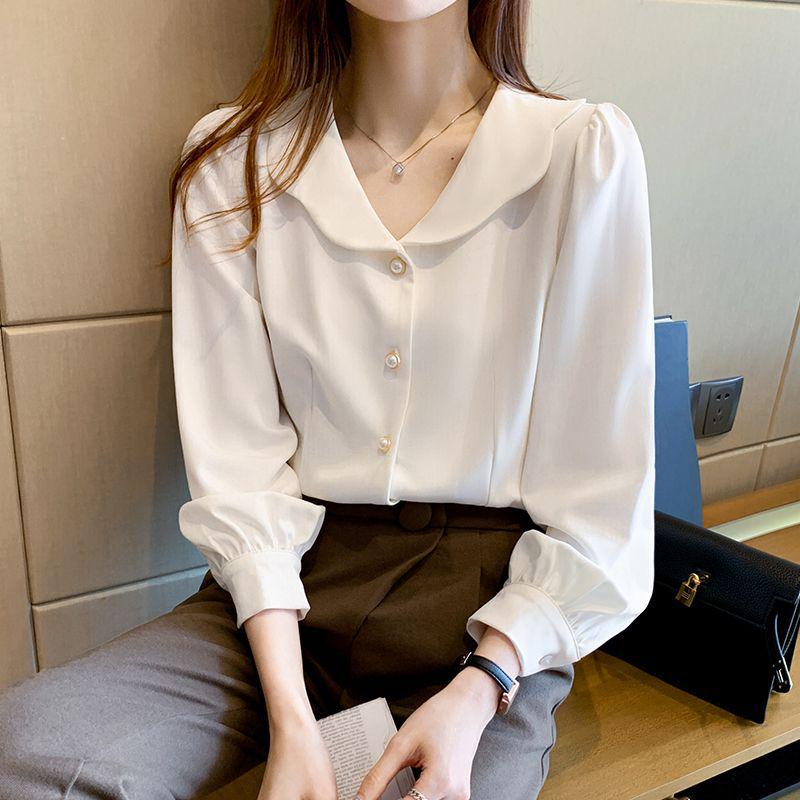 2024 Spring & Autumn Loose Sweet Style Age-Reducing Long Sleeve Top