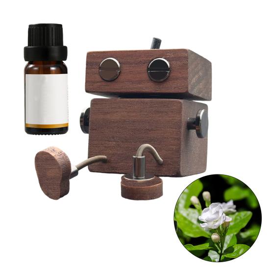 Car Aromatherapy Handmade Wooden Doll Long-Lasting Aromatherapy Essential Oil Diffuser Shaking Feet Car Dashboard Decoration