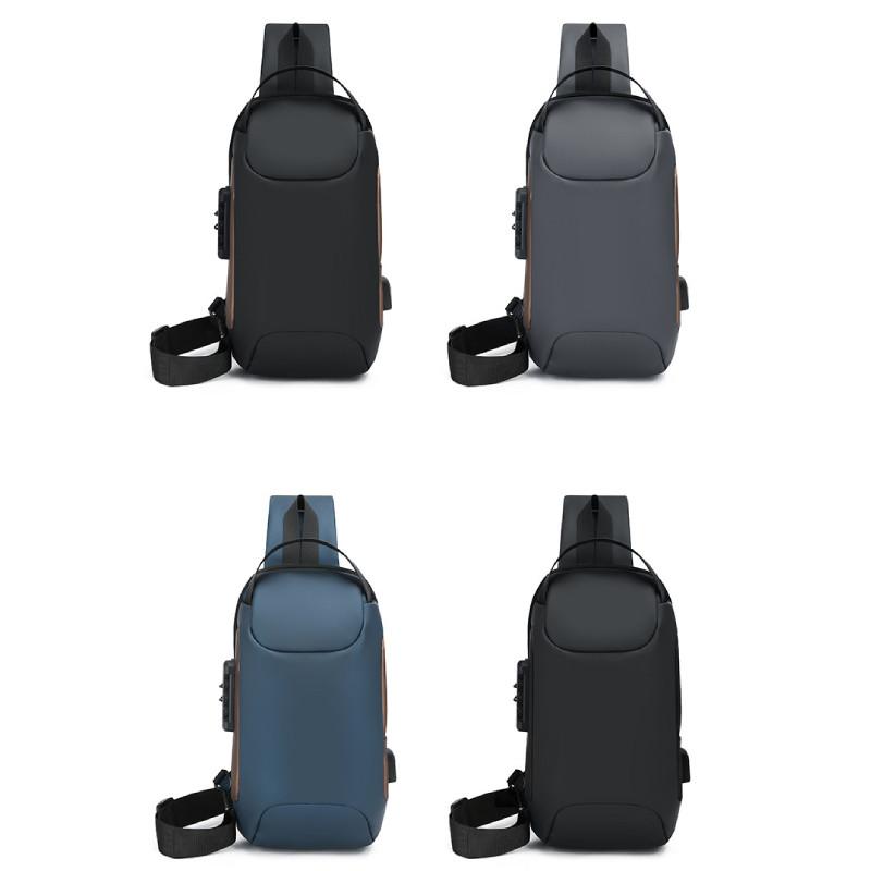 Men Crossbody Casual Chest Pack Material Anti Theft Features Daily Commute Bag