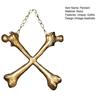 Yousheng Gothic Crossbones Wall Decor Resin Chain Bone Decor for Dark Academia Homes Black Gold Macabre Hanging Pendant for Bone Collectors