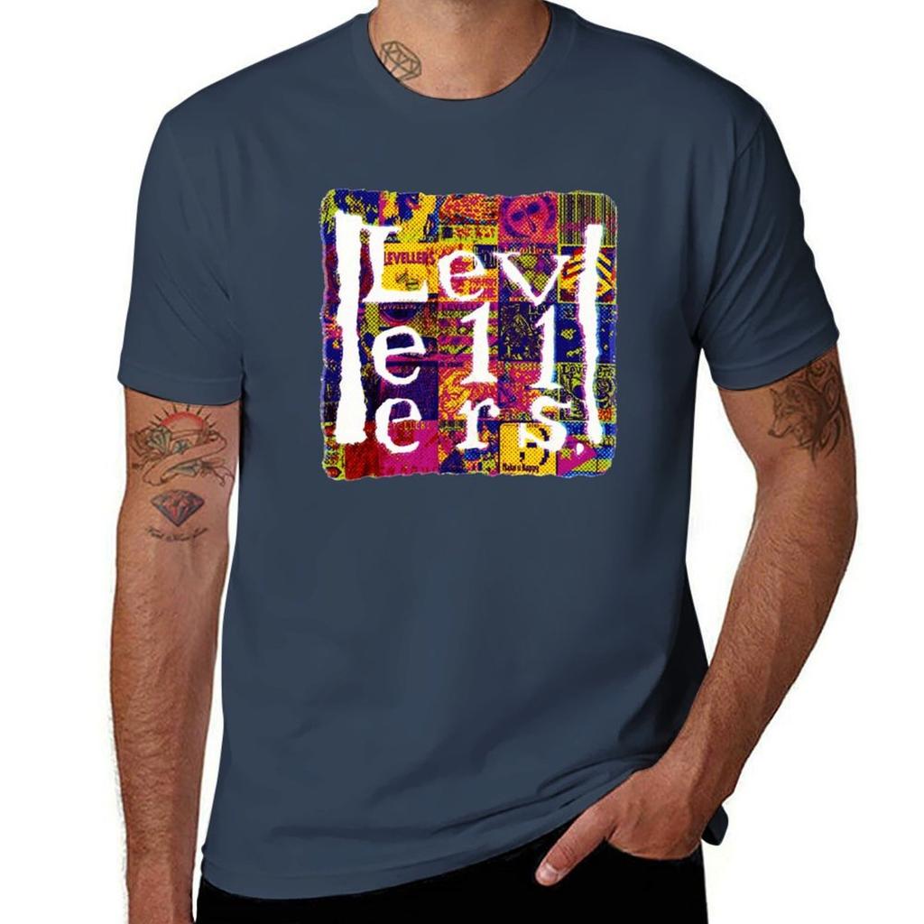 La Levellers Best Of English Folk Rock Band Maglietta T-shirt Unisex Magliette in Cotone Pesante per Unisex Pacco Maglietta in Cotone