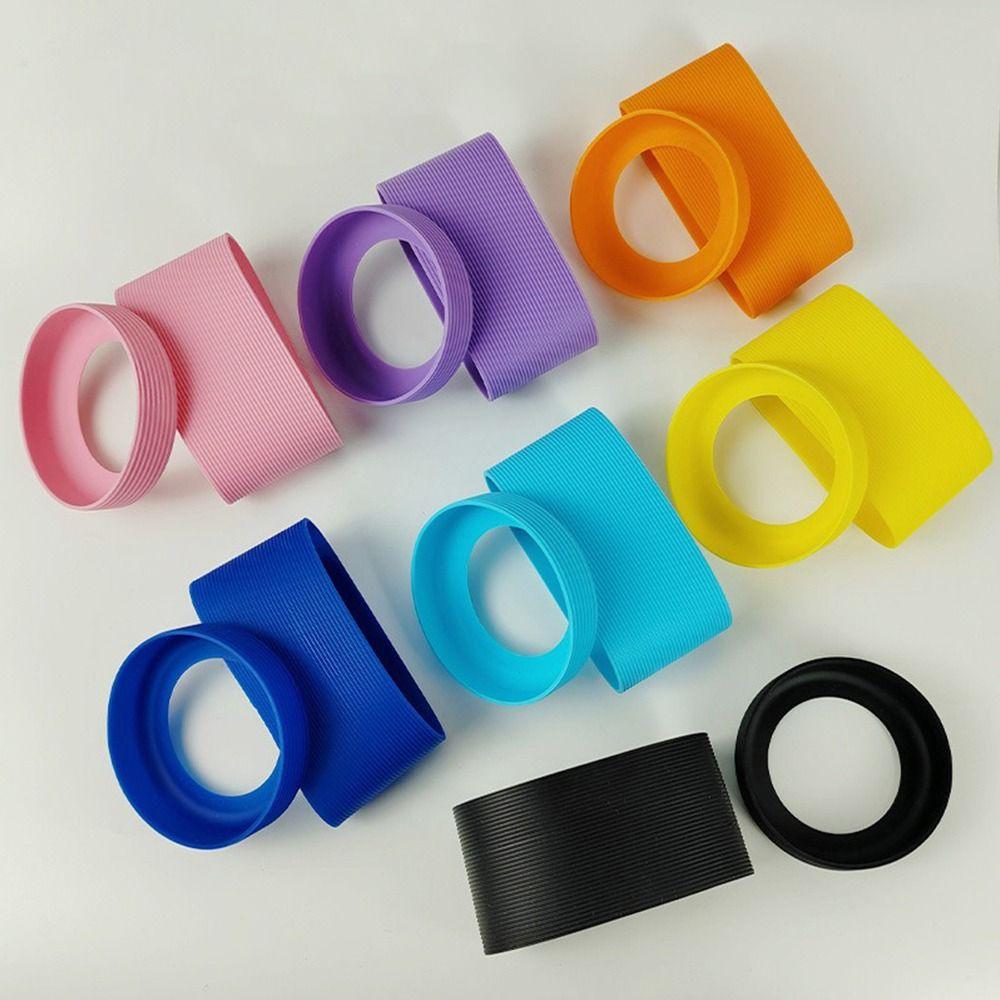 Stripe Threaded Cup Cover 6.5CM Cup Bottom Cover New Insulated Sleeves