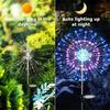 200LED LED Solar Fireworks Lights Outdoor Grass Globe Dandelion Lamp for Garden Lawn Landscape Lamp Holiday Light