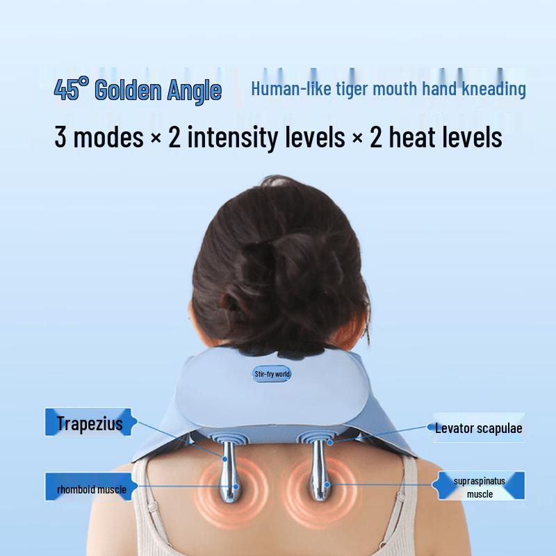 MIAOJIE Metal Five-Finger Shoulder & Neck Massager CN Plug (adapter Included)
