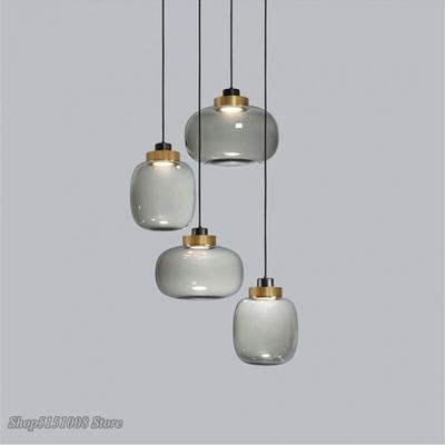 Nordische LED Pendelleuchte Designer Glas Schlafzimmer Nachttisch Hängend Minimalistisch Modern Restaurant Bar Arbeitszimmer Kreative Dekorlampe