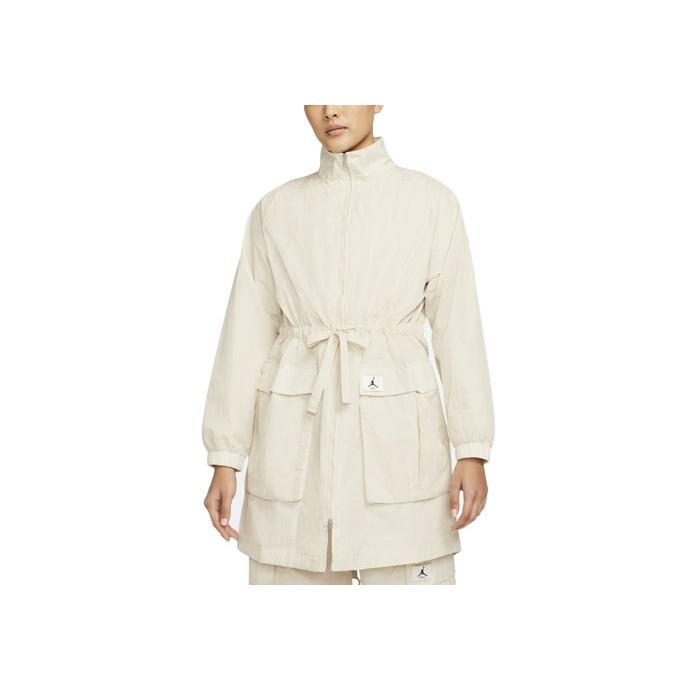 Jordan SS22 Full Zip Stand Collar Long Sleeve Jacket Women Outerwear Light-Redwood-Brown DM5198-104