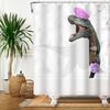 Cute Dinosaur Funny Animal Shower Curtains Bathroom Bathtub Decoration Waterproof Polyester Bath Curtain Home Decor with Hooks