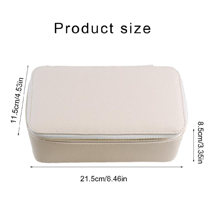 Multi Pocket Jewelry Organizer Fashionable PU Leather with Velvets Lining Accessories Holder Secure Storage Box