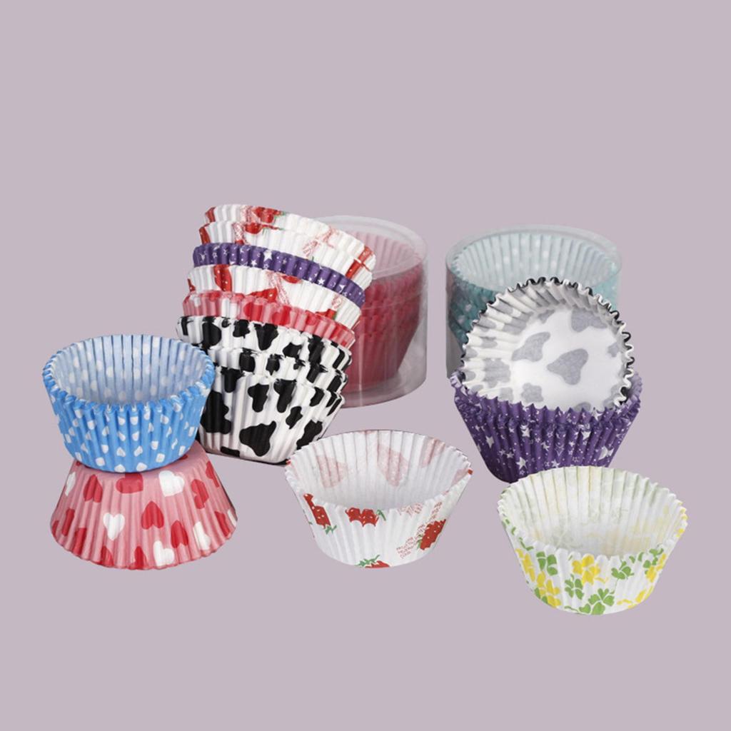 100 peças copo de bolo descartável ecológico, resistente a altas temperaturas, forro de cupcake prático, ferramenta de cozimento