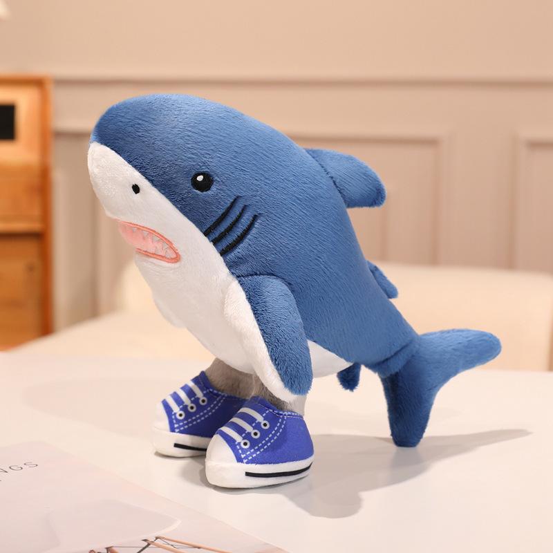 Süßes Haifisch-Stofftier Italienischer Gehirnfäule Tralalero Tralala Kuscheltiere Puppe Cartoon Plüschanhänger Raumdekoration Kreatives Weihnachtsgeschenk 33cm