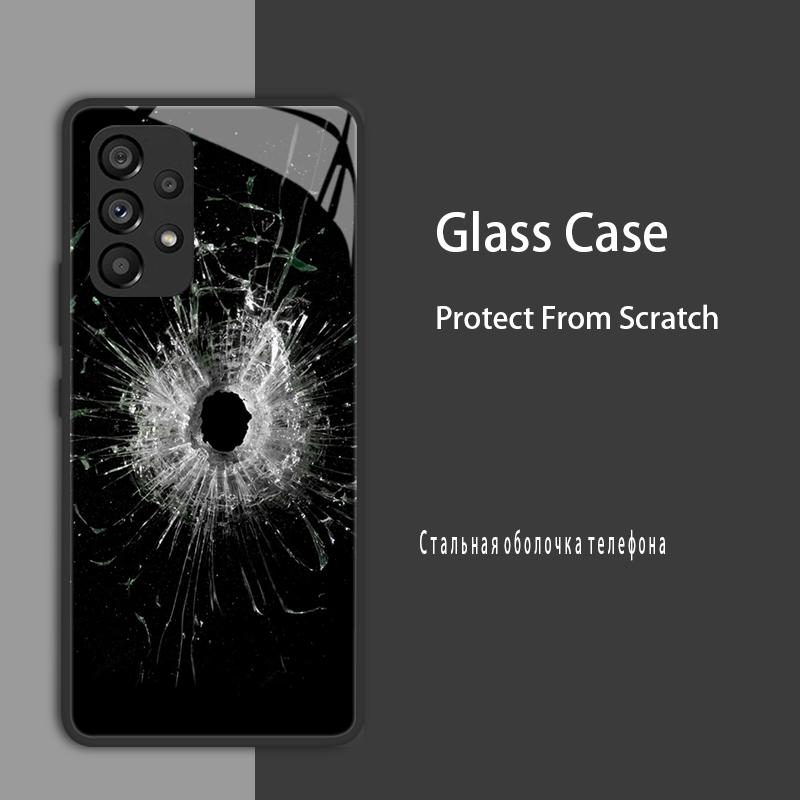 For Samsung Galaxy A52 A52S A53 Case Cover Tempered Glass Case Hard Coque Bumper For Samsung A33 A73 A13 A72 4G 5G Protect Case