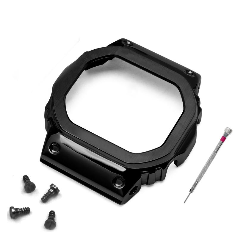 V4.0 Edelstahl-Armband für Casio G-Shock DW-5600 DW5600 GW-B5600 DW-5030 GB-5600 GWX-5600 Uhrenarmband Gehäuse Stahllünette