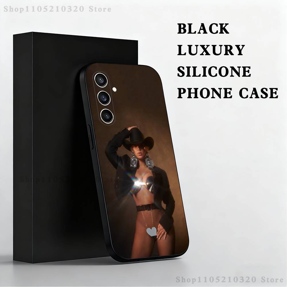 

Cowboy B-Beyonce Phone Case For Samsung S 25,24,23,22,30,21,10,9,Ultra,Plus,Lite,FE,4,5 G Black Soft Case SamsungS25Ultra 5G