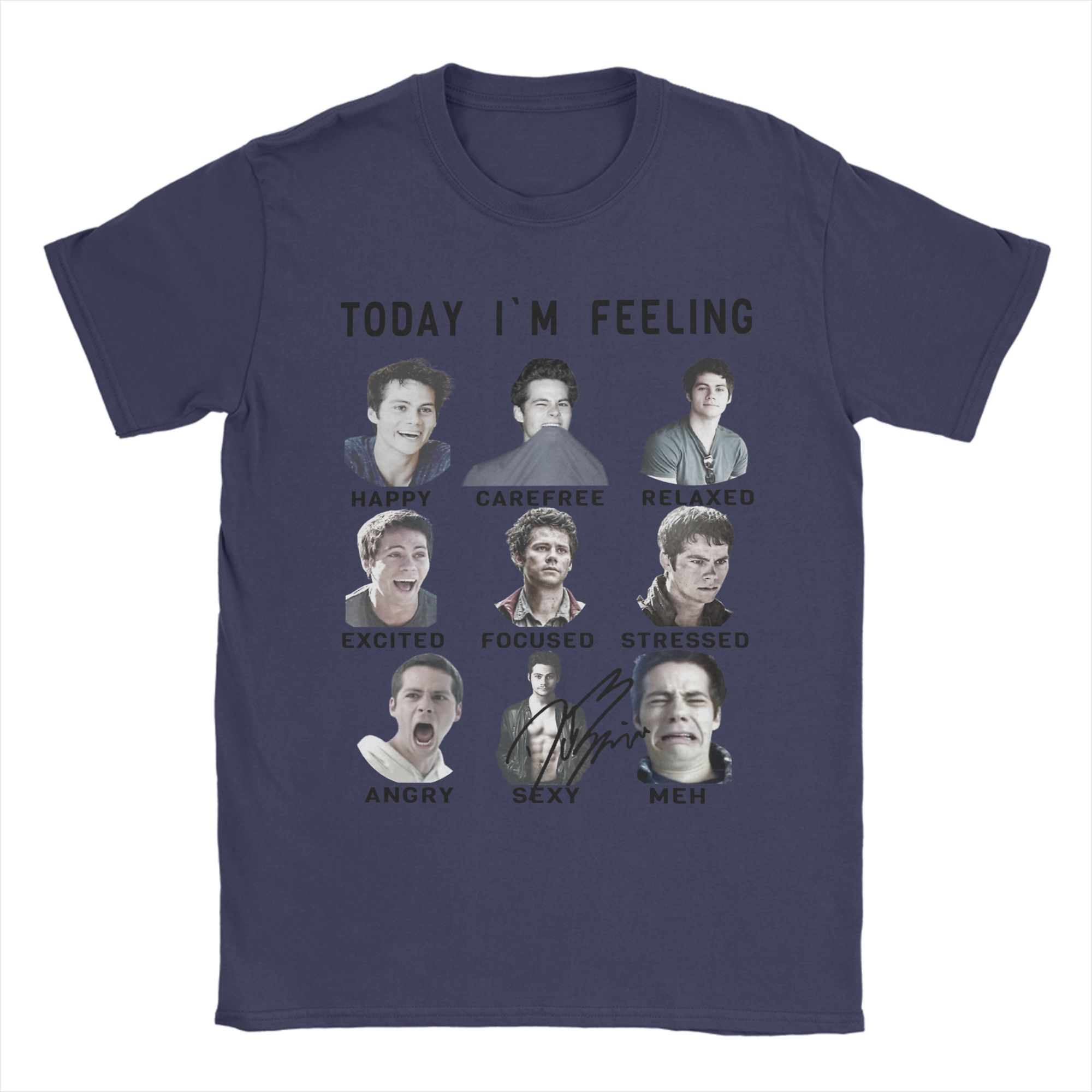 

Dylan OBrien Funny Feelings T Shirt Men s Cotton Novelty T-Shirts Crewneck Tee Shirt Short Sleeve Clothing Gift 4XL