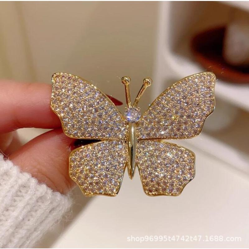 New Alloy Brooch High-end Niche Women's Peony High-end Pin Coat Suit High-end Versatile Brooch