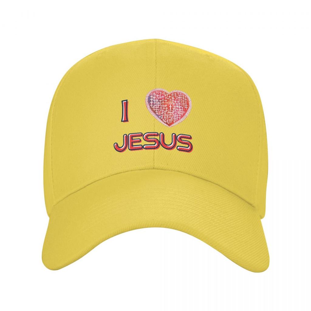 I Love Jesus God Cross Print Baseball Caps Fashion Men Women Hats Adjustable Cap Streetwear Baseball Hat Casquette
