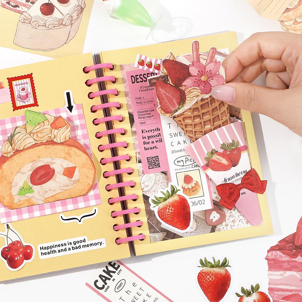 20pcs Fresh Store Series Food and Coffee Material Pack DIY Scrapbook Handbook Aesthetic Stationery Supplies