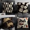 Retro Aesthetics Cushion Cover Natural Linen Organic Fabric DoubleSided Printing Sofa Home Decor Breathable Environmentally