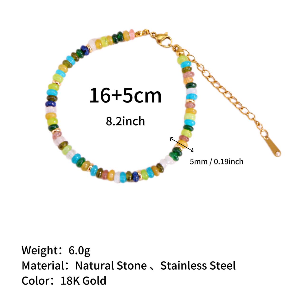 

Красочный Богемный Набор Модной Бижутерии: Ожерелье и браслет из натурального камня и тигрового глаза