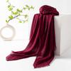 Spring & Summer Lightweight Sunscreen Shawl: Imitation Cotton-Linen, High-End Silk Gauze Scarf, Solid Color for Women