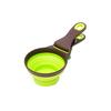 Collapsible Pet Scoop Silicone Measuring Cup with Sealing Clip 2 in 1 Multi-Function Scoop Bowls for Dog Cat Food Water