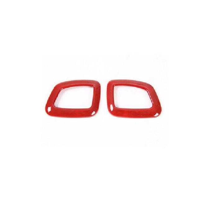 For Jeep Compass 17-2021 Glossy Red Rear Door Speaker Sound Frame Trim 2pcs
