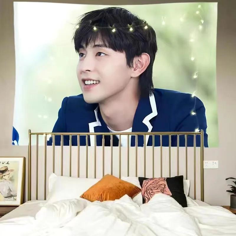 Celebrity support tapestry polyester wall hanging Kpop style fan decoration bedroom dormitory photos wall background decoration