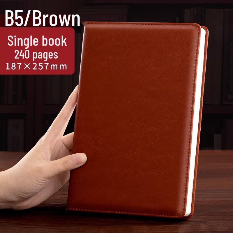 "Superdickes Business-Notizbuch": Lederhülle für Meetings und Büro mit anpassbarem Logo"