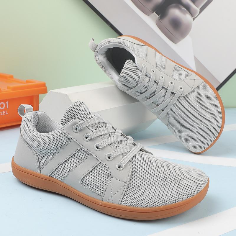 Male and Female Couples Wide Last Shoes Barefoot Flying Woven Mesh Breathable Non-slip Soft Sole Indoor Running Cycling Fitness Shoes