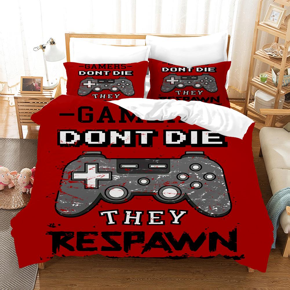 Fashion Gamepad Bedding Set Kids Game Comforter Quilt Adult Gift Bed Linen Bedroom Duvet Covers Single Queen King Size