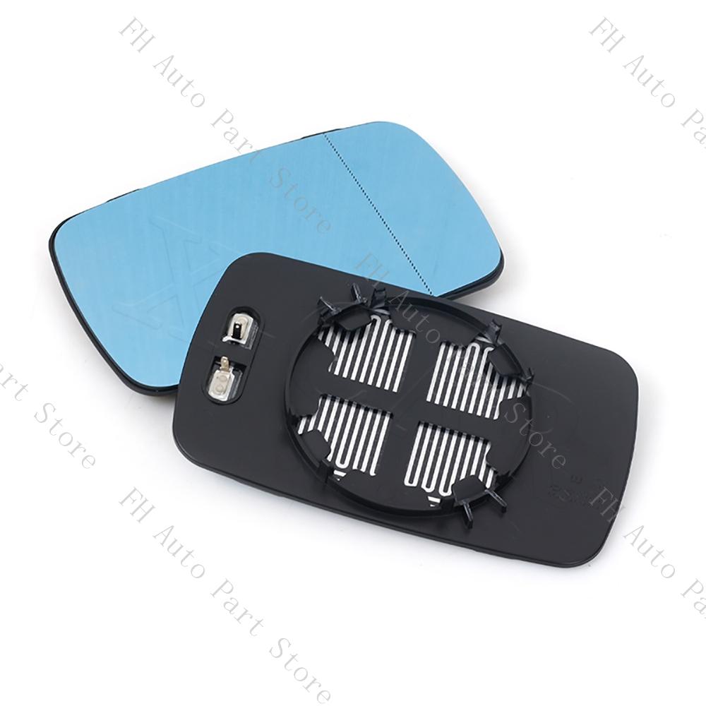 For BMW 3-Series E46 / 5-Series E39 Sedan Wagon 1997 1998 1999 2000 2001 2002 2003 Blue Heated Rearview Side Mirror Glass Lens