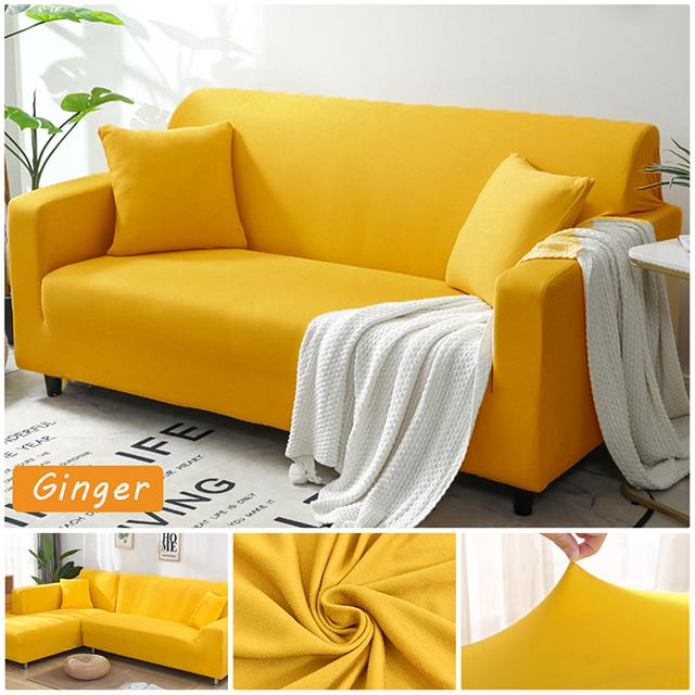 Elastic Plain Solid Sofa Cover Stretch Allinclusive Couch Cover For Living Room Corner Armchair Sofa Case L Shape Need Buy
