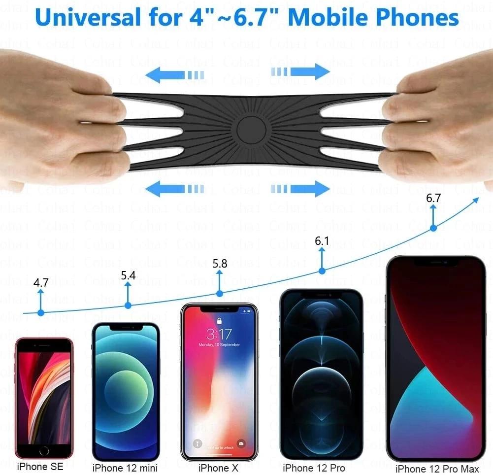 Suporte de Silicone para Celular de Bicicleta Fixo Giratório 360 Graus Motocicleta para iPhone Samsung Xiaomi Suporte de Navegação para Ciclismo ao Ar Livre