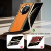 Magnetic Hinge Holder Case for Huawei Mate X6 Only Back Wireless Charge Frosted Plating Plastic Cover for Huawei Mate X5 X3 Case