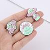 Creative Alien Cat Pins Funny Ufo Cartoon Brooch Lapel Badge Women Clothes Accessories Jewelry Gift