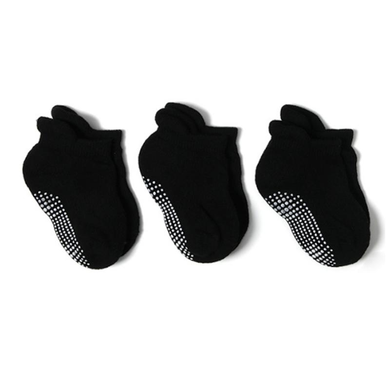 3Pair/lot New Black/white Children's Socks Baby Casual Non-slip Children's Baby Socks